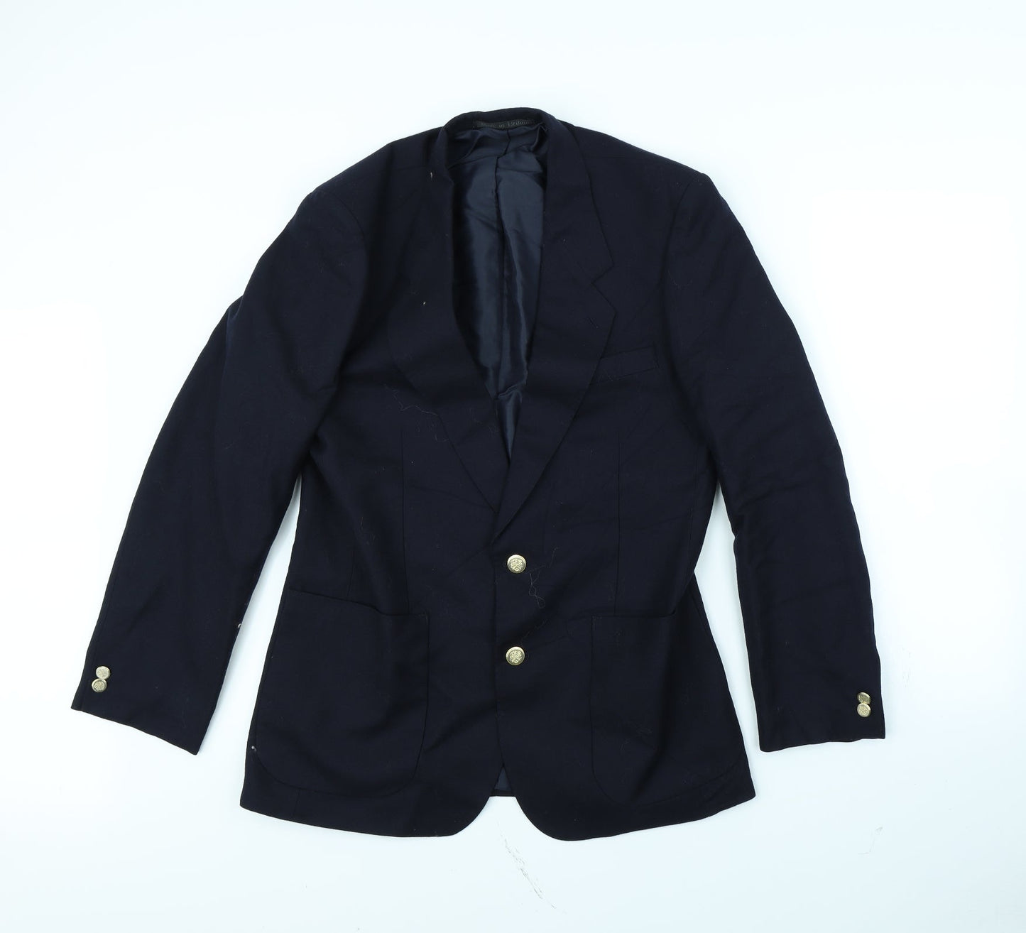 Preworn Womens Blue   Jacket Blazer Size 36  - shoulder pads