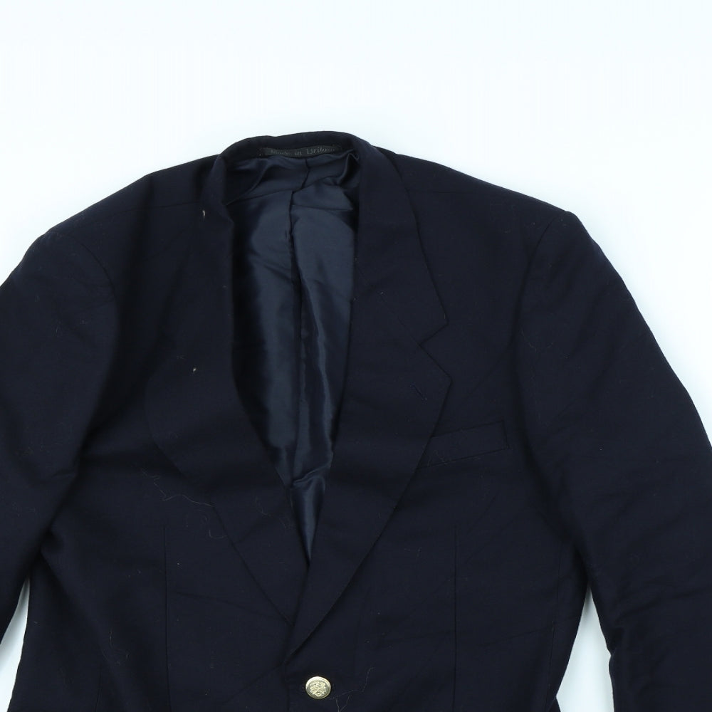 Preworn Womens Blue   Jacket Blazer Size 36  - shoulder pads
