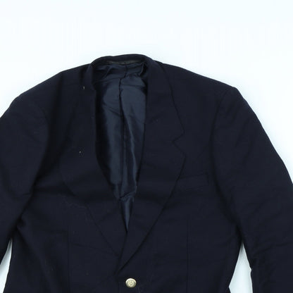 Preworn Womens Blue   Jacket Blazer Size 36  - shoulder pads