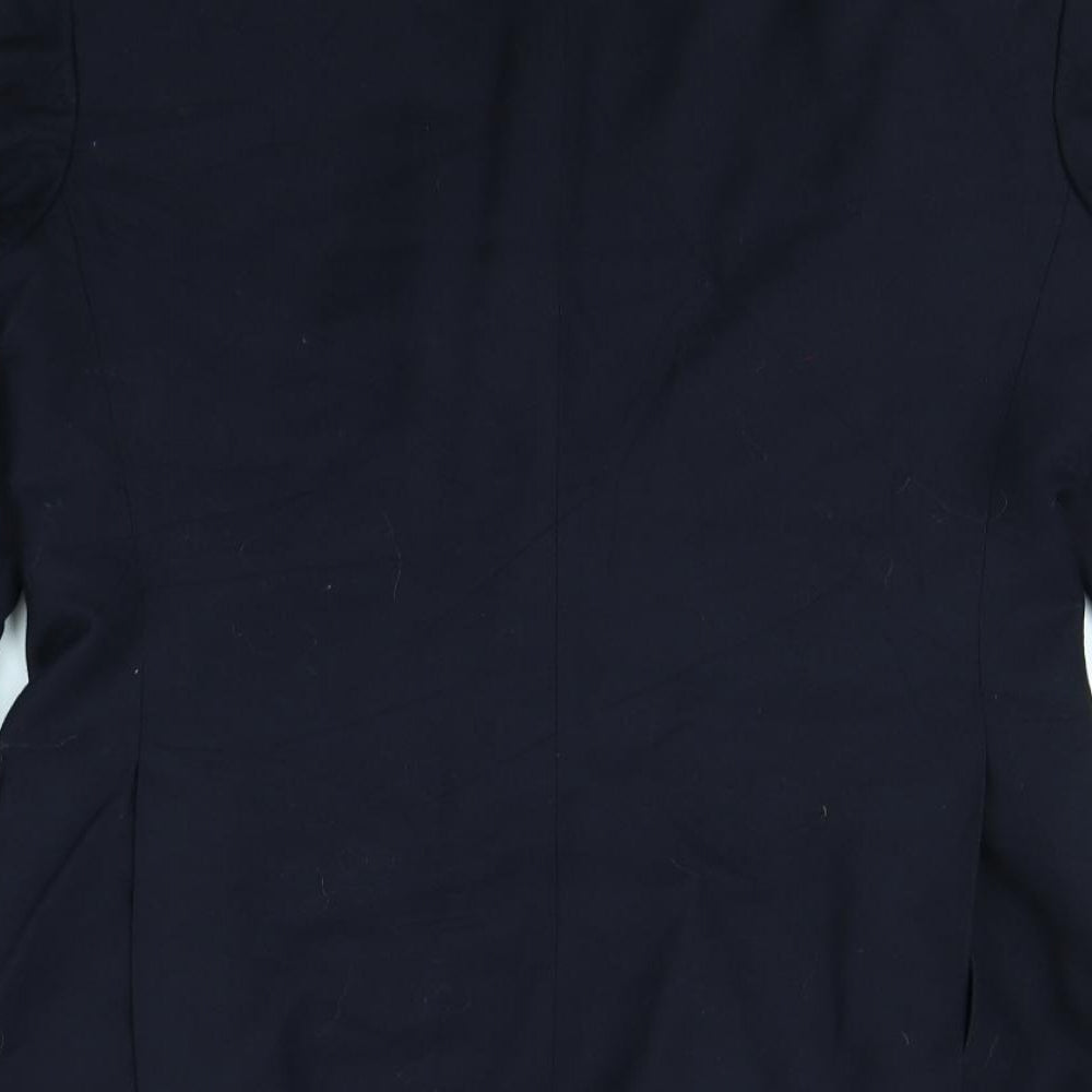 Preworn Womens Blue   Jacket Blazer Size 36  - shoulder pads