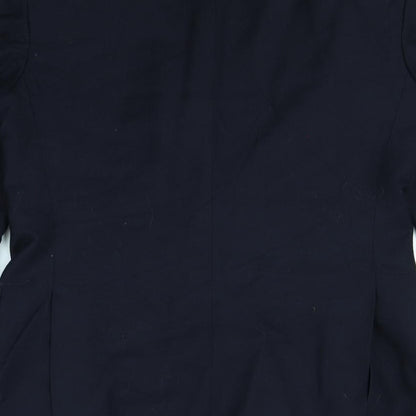 Preworn Womens Blue   Jacket Blazer Size 36  - shoulder pads