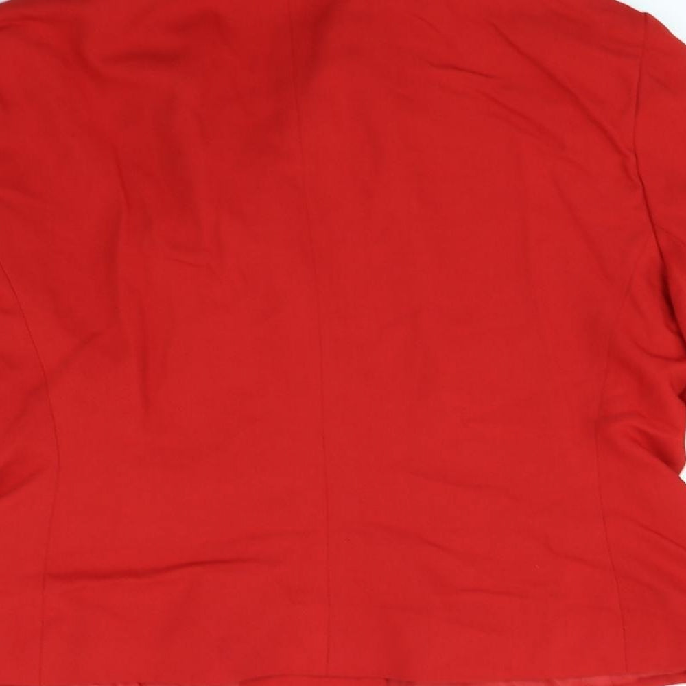 Preworn Womens Red   Jacket  Size 16  - shoulder pads