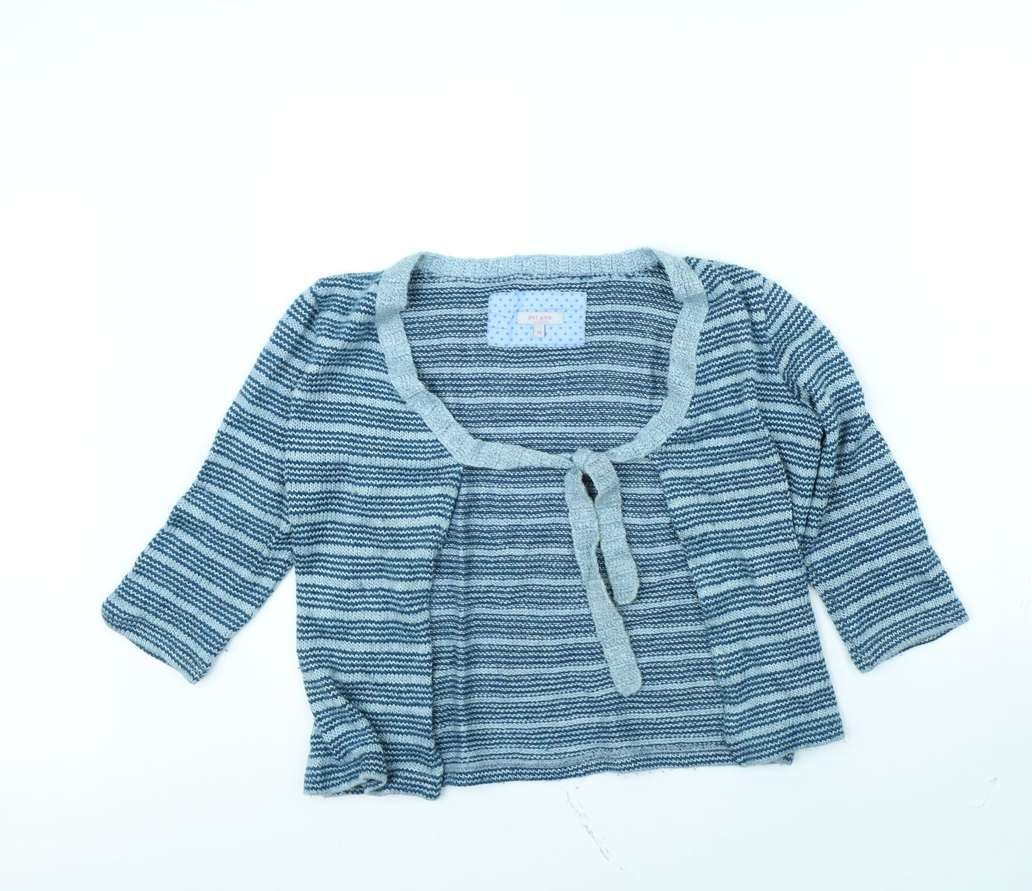 Per Una Womens Blue Striped  Jacket  Size 14