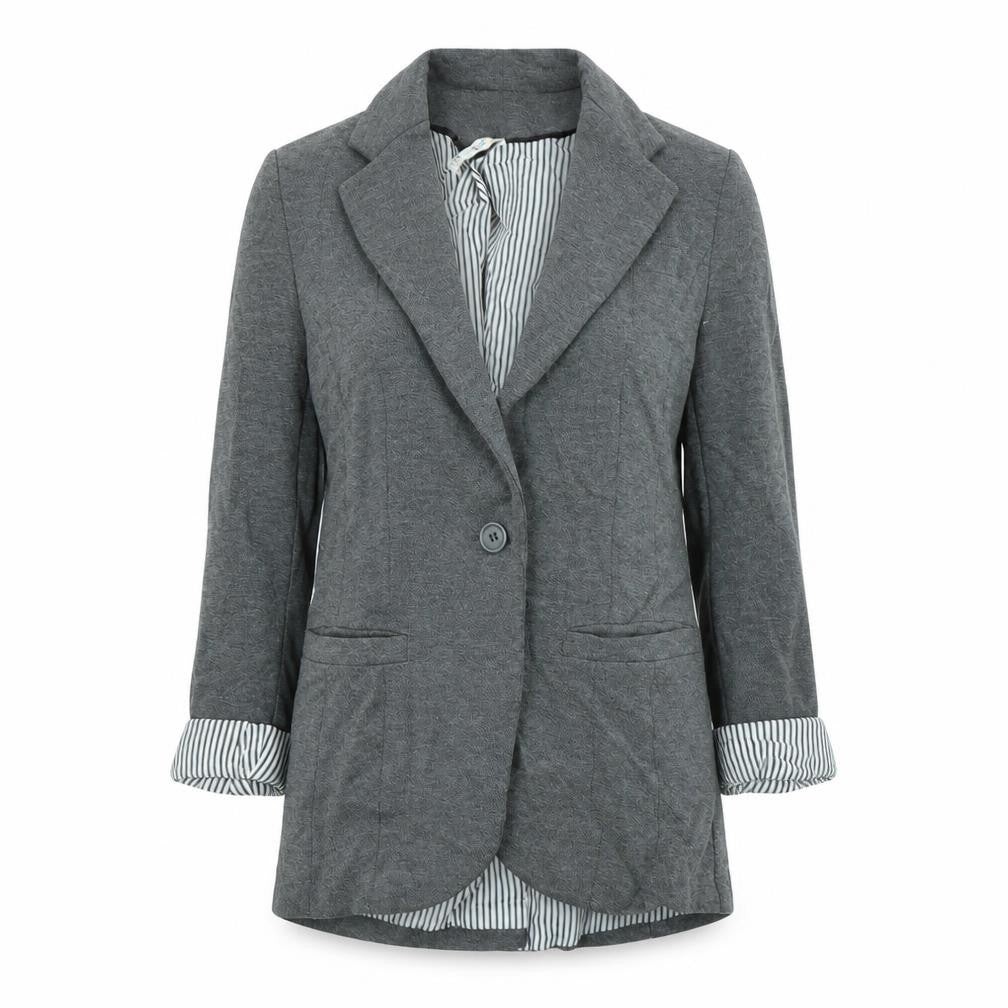 Denim & Co. Womens Grey   Jacket  Size 10