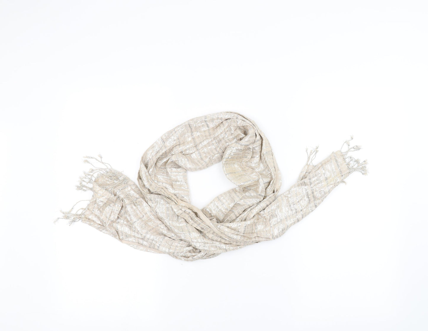 Preworn Womens White    Scarf