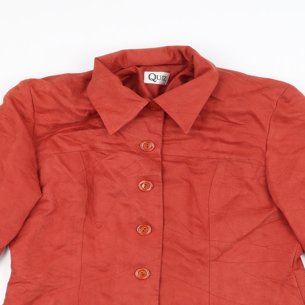 Quiz Womens Orange   Jacket  Size 14