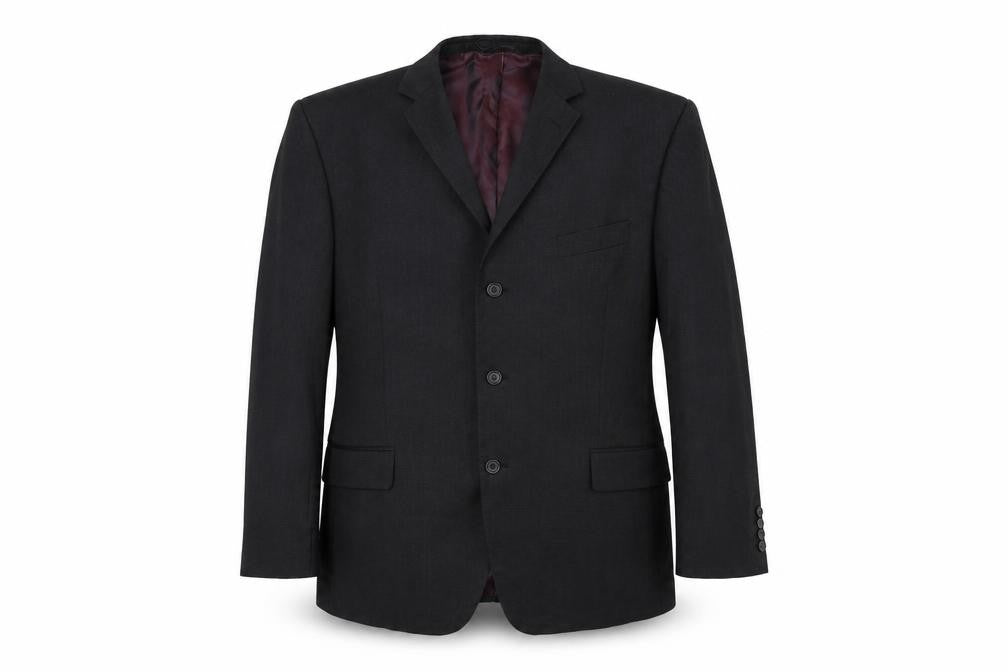 Angelico Mens Black   Jacket Suit Jacket Size 40