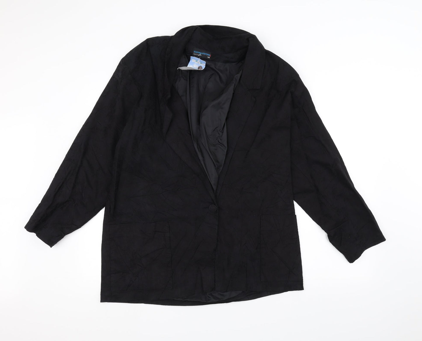 Expressions Womens Black   Jacket  Size 14