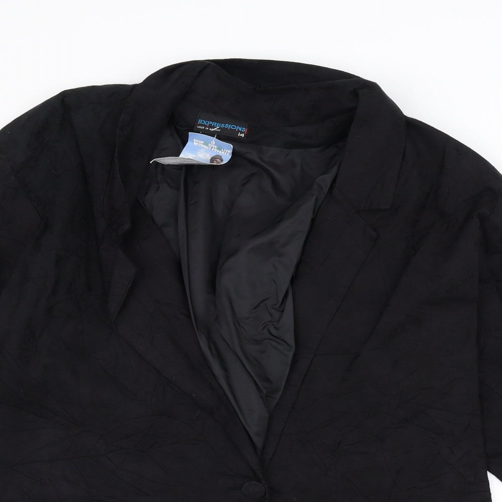 Expressions Womens Black   Jacket  Size 14
