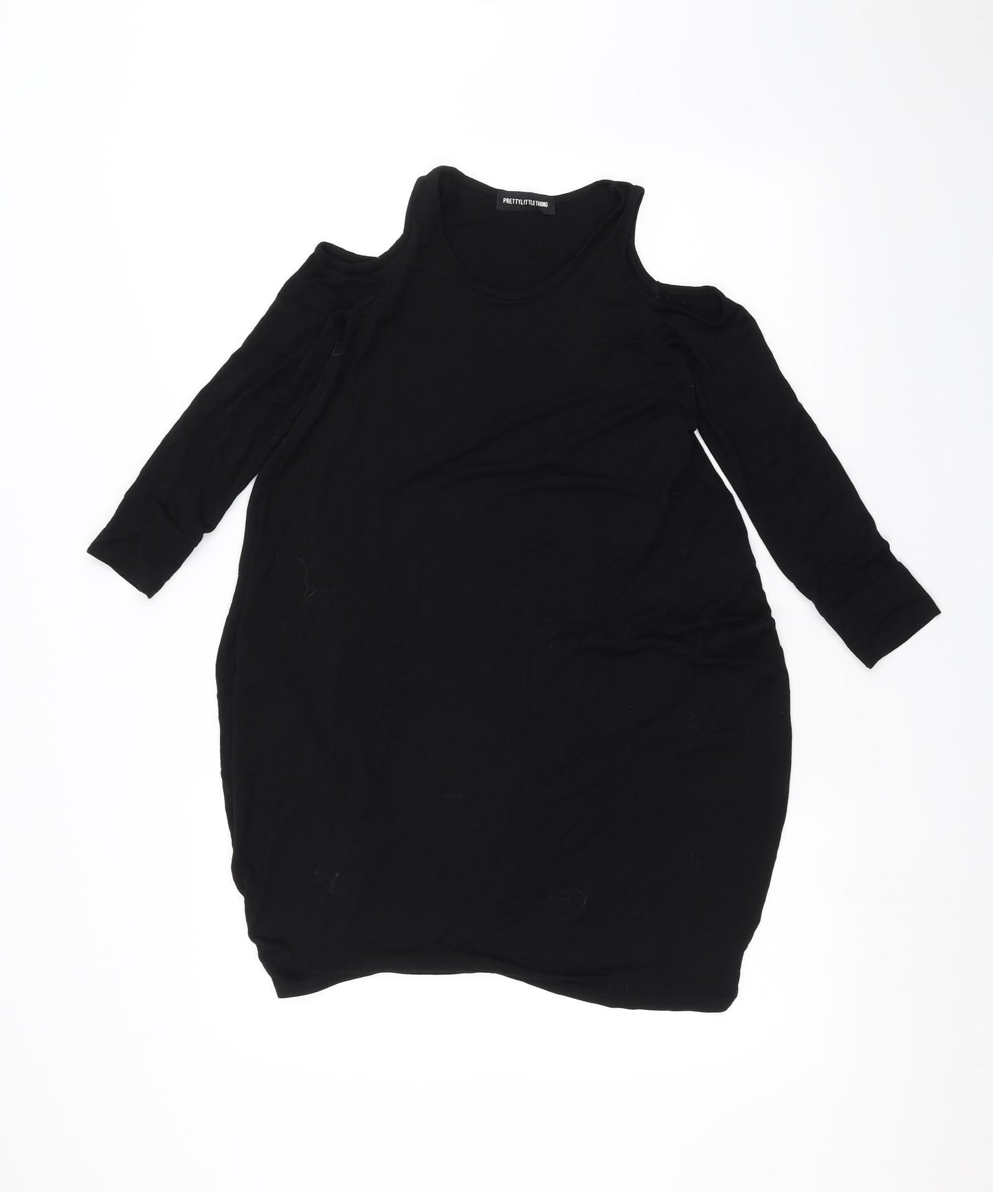 PRETTYLITTLETHING Womens Black   Basic T-Shirt Size 4