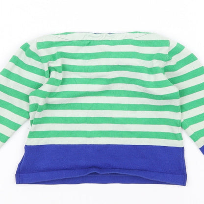 Preloved JBC Baby White Striped  Pullover Jumper Size 24 Months - Label