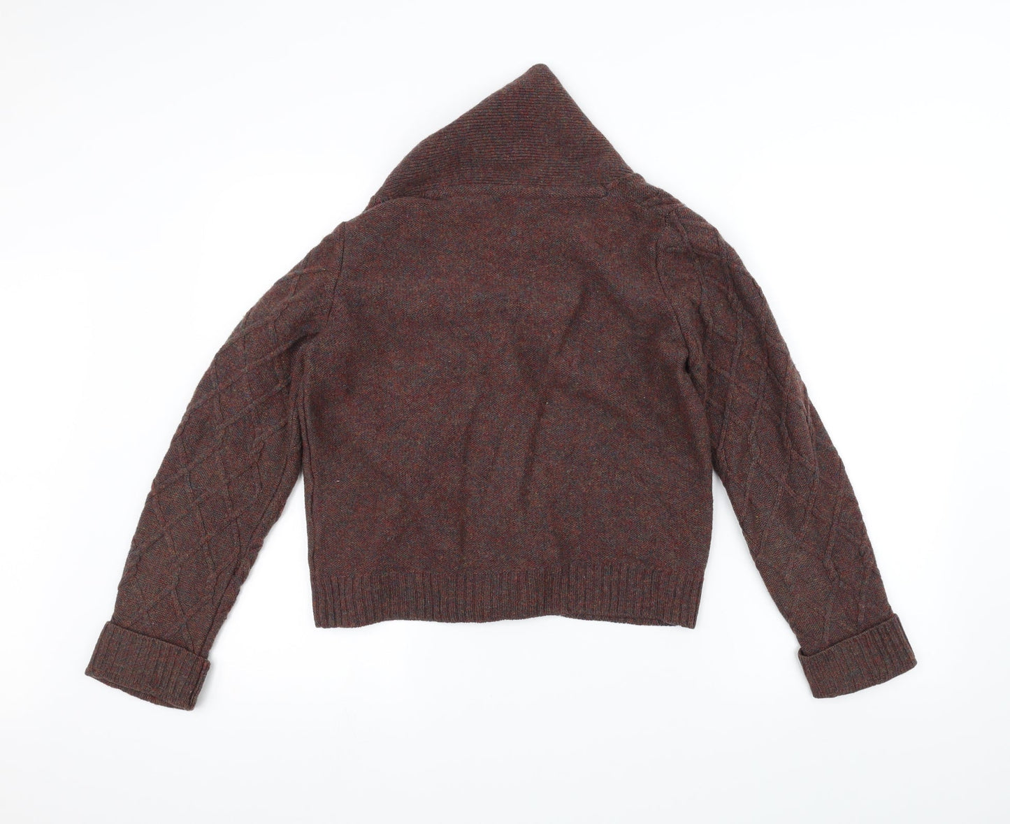 Preworn Womens Brown  Knit Jacket Coatigan Size 12