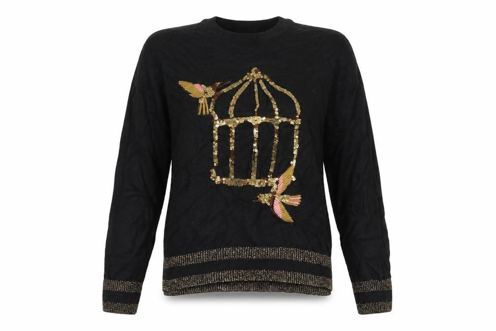 H&M Womens Black   Pullover Jumper Size S