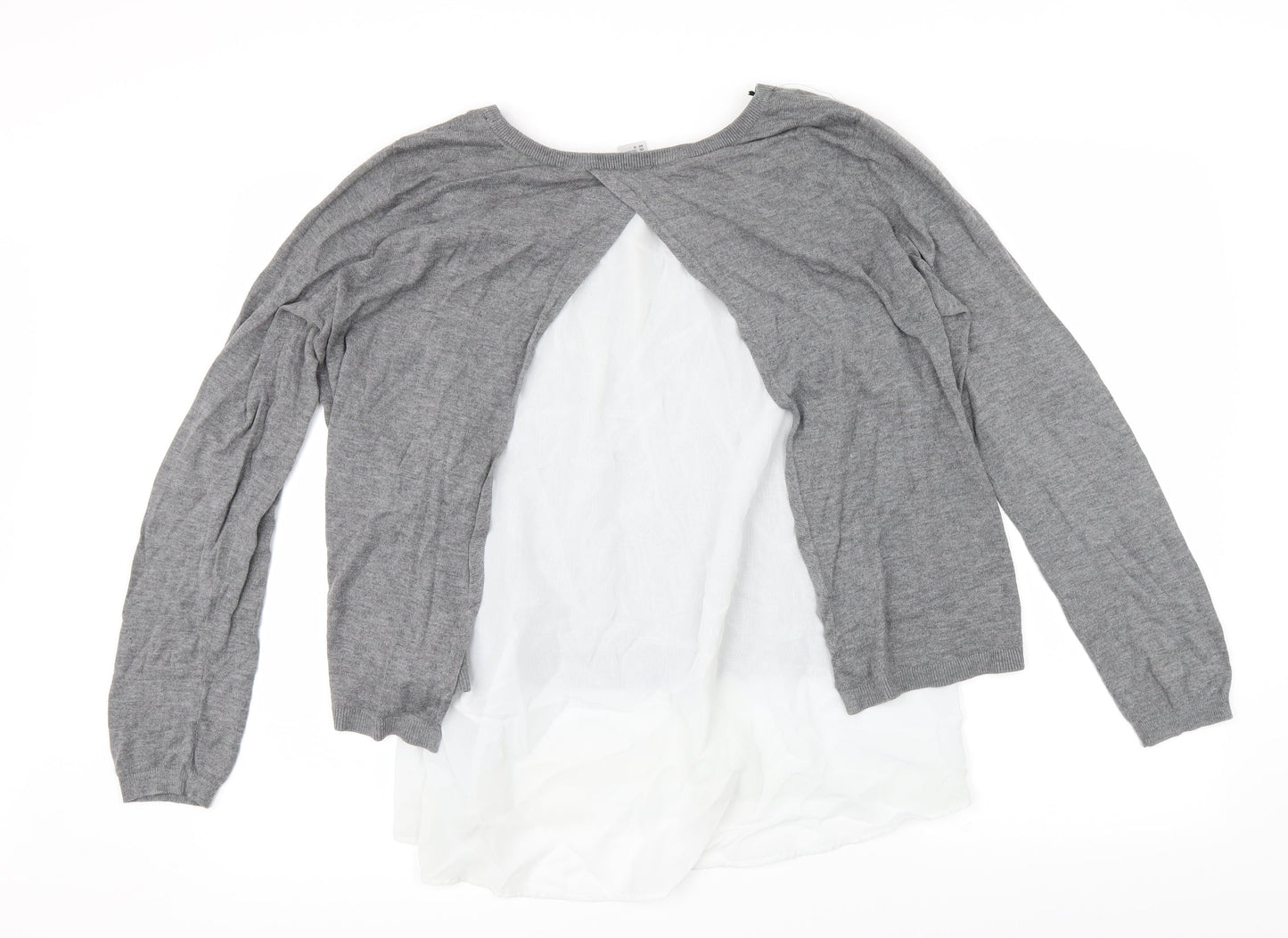 H&M Womens Grey   Cardigan Jumper Size M