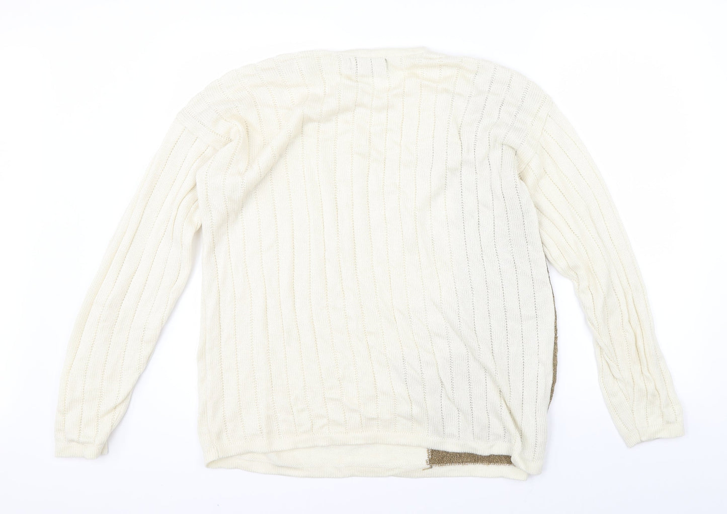 Better & Peter Allen Womens Beige Floral  Pullover Jumper One Size