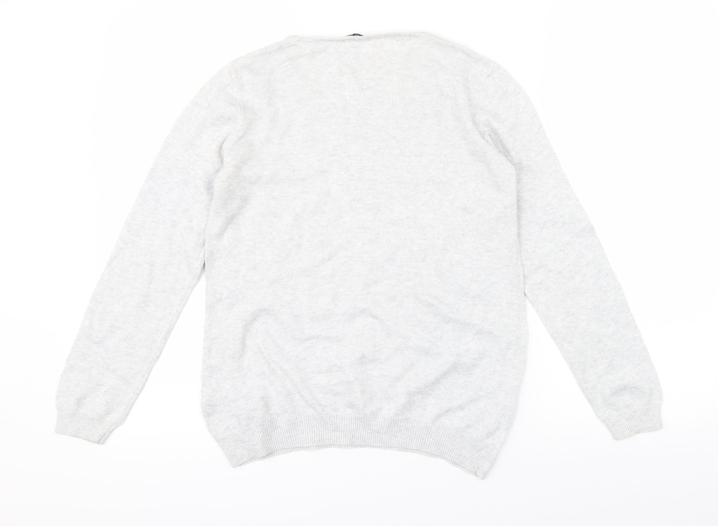 Petite Womens Grey Floral  Pullover Jumper Size 10