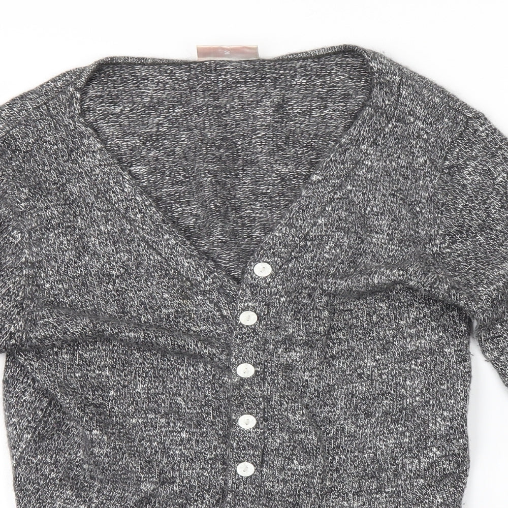 Offshoot Womens Grey   Cardigan Jumper Size S