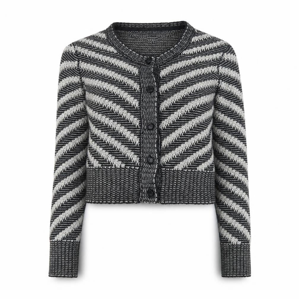 Limited Womens Multicoloured Striped Knit Pullover Jumper Size 12  - Cropped