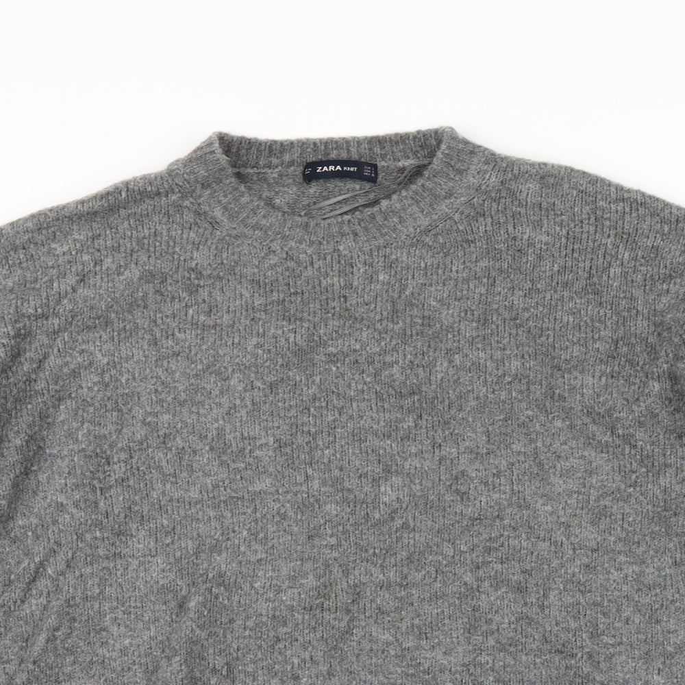 Zara Womens Grey   Pullover Jumper Size S