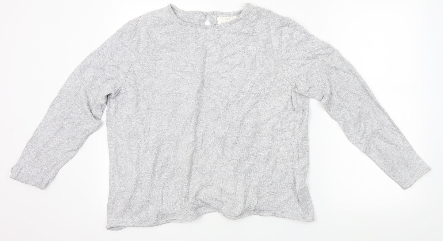 NEXT Womens Grey   Basic T-Shirt Size L  - backless