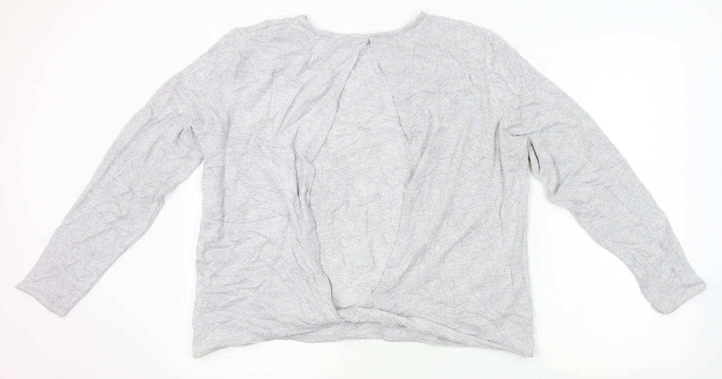 NEXT Womens Grey   Basic T-Shirt Size L  - backless