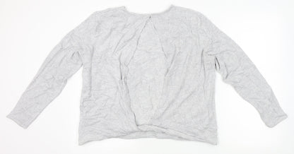 Preloved NEXT Womens Grey   Basic T-Shirt Size L  - backless - Back