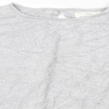 Preloved NEXT Womens Grey   Basic T-Shirt Size L  - backless - Detail