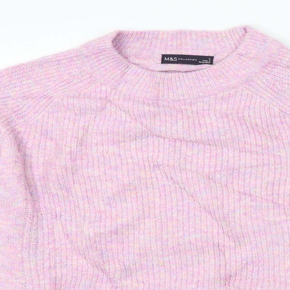 m&s Womens Pink  Knit Pullover Jumper Size S