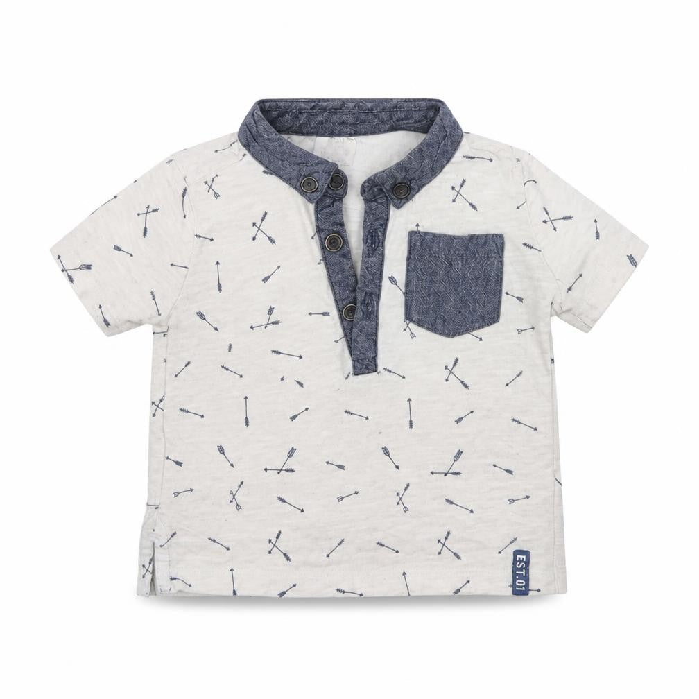 F&F Boys White   Basic Polo Size 6-9 Months