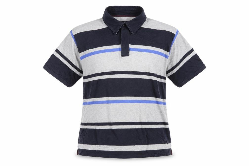 Blue Harbour Womens Grey Striped  Basic Polo Size M