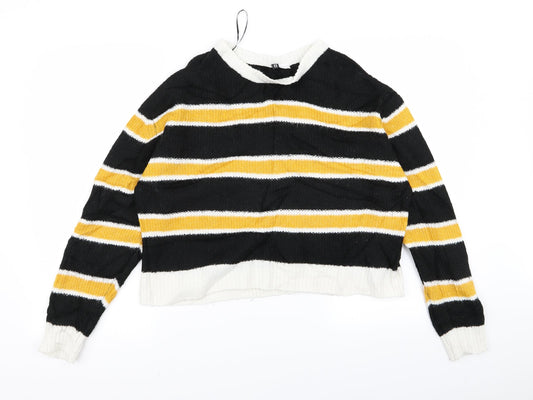 Divided Womens Yellow   Pullover Jumper Size S
