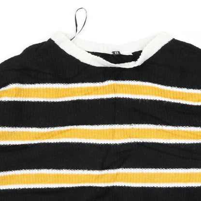 Divided Womens Yellow   Pullover Jumper Size S