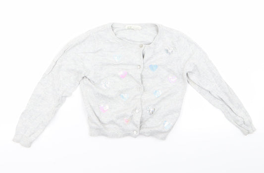 H&M Girls Grey  Rayon Pullover Jumper Size 2 Years