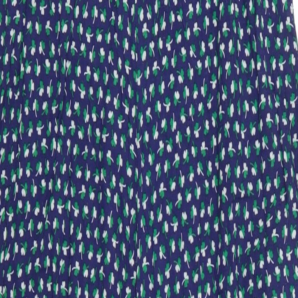 Preworn Womens Green Floral  Bodysuit One-Piece Size S L29 in