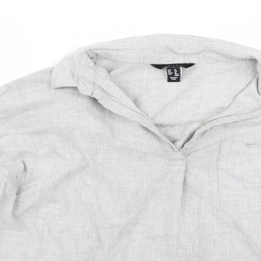 Preworn Womens Grey   Basic Button-Up Size 16