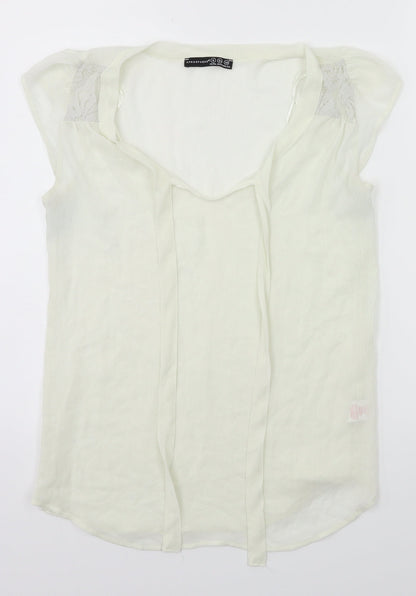 Preloved Atmoshpere Womens White   Tunic Blouse Size 6 - Front