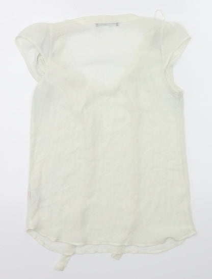Preloved Atmoshpere Womens White   Tunic Blouse Size 6 - Back