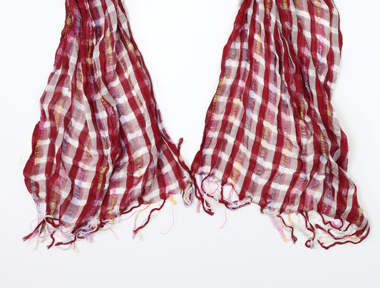 Preworn  Red Check   Scarf