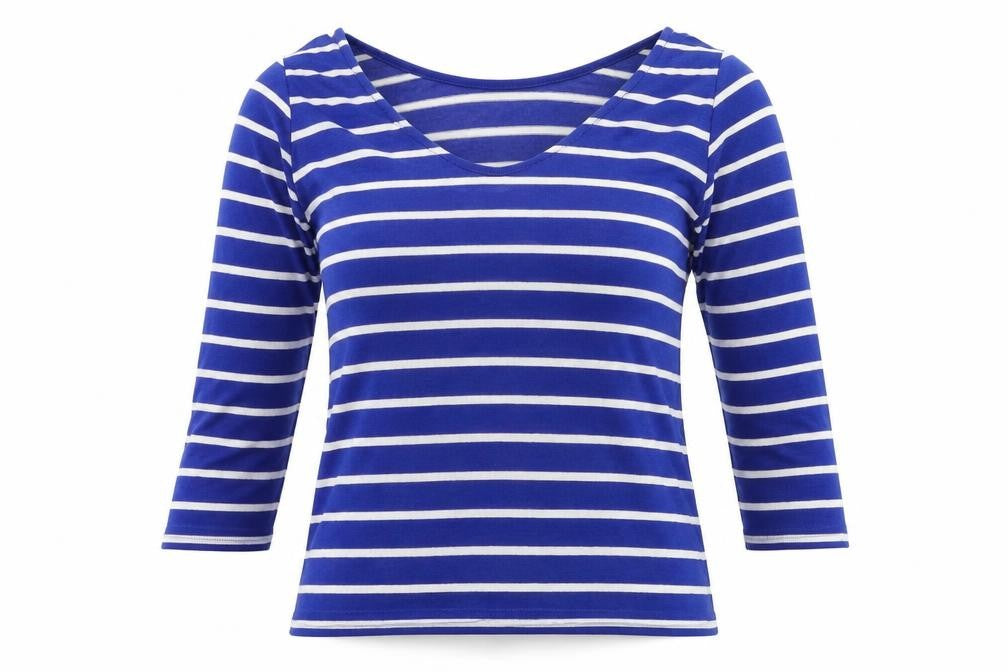 ostradivarius Womens Blue Striped  Pullover Jumper Size S