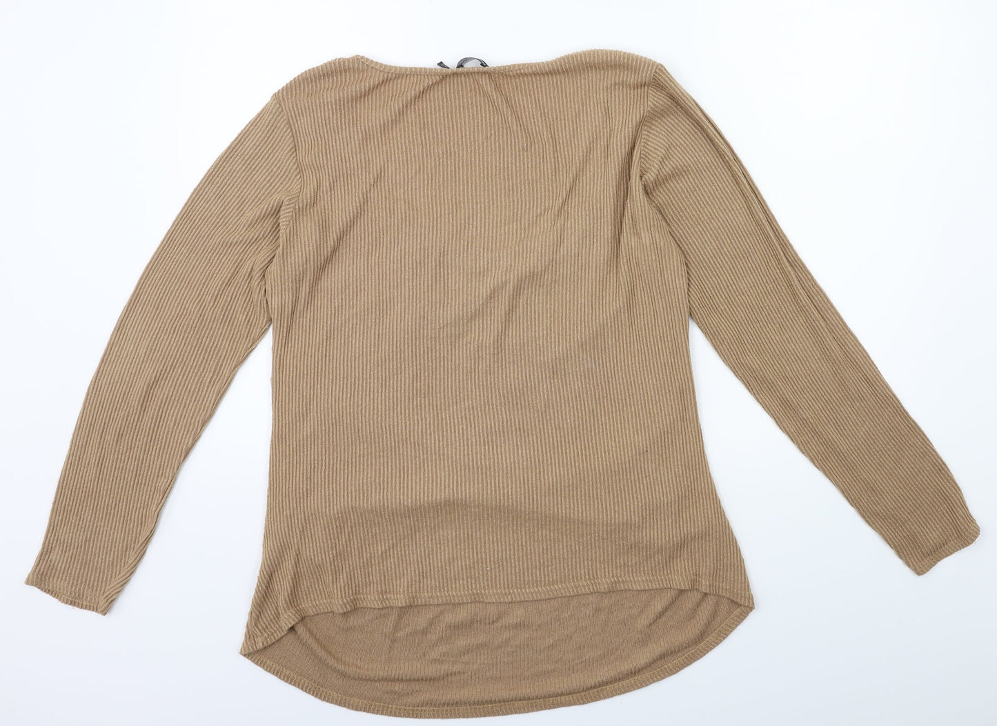 PRETTYLITTLETHING Womens Beige   Pullover Jumper Size 16