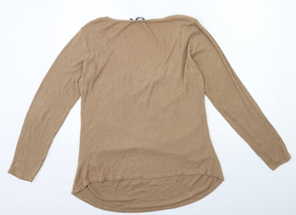 Preloved PRETTYLITTLETHING Womens Beige   Pullover Jumper Size 16 - Back