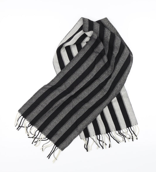 Preowrn Unisex Grey Striped   Scarf