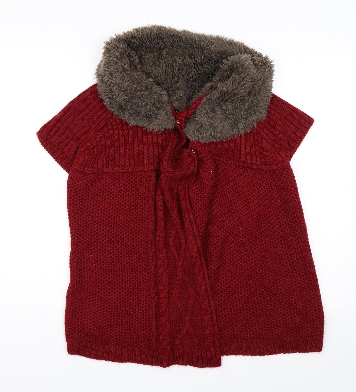 George Womens Red   Cape Jumper Size 12