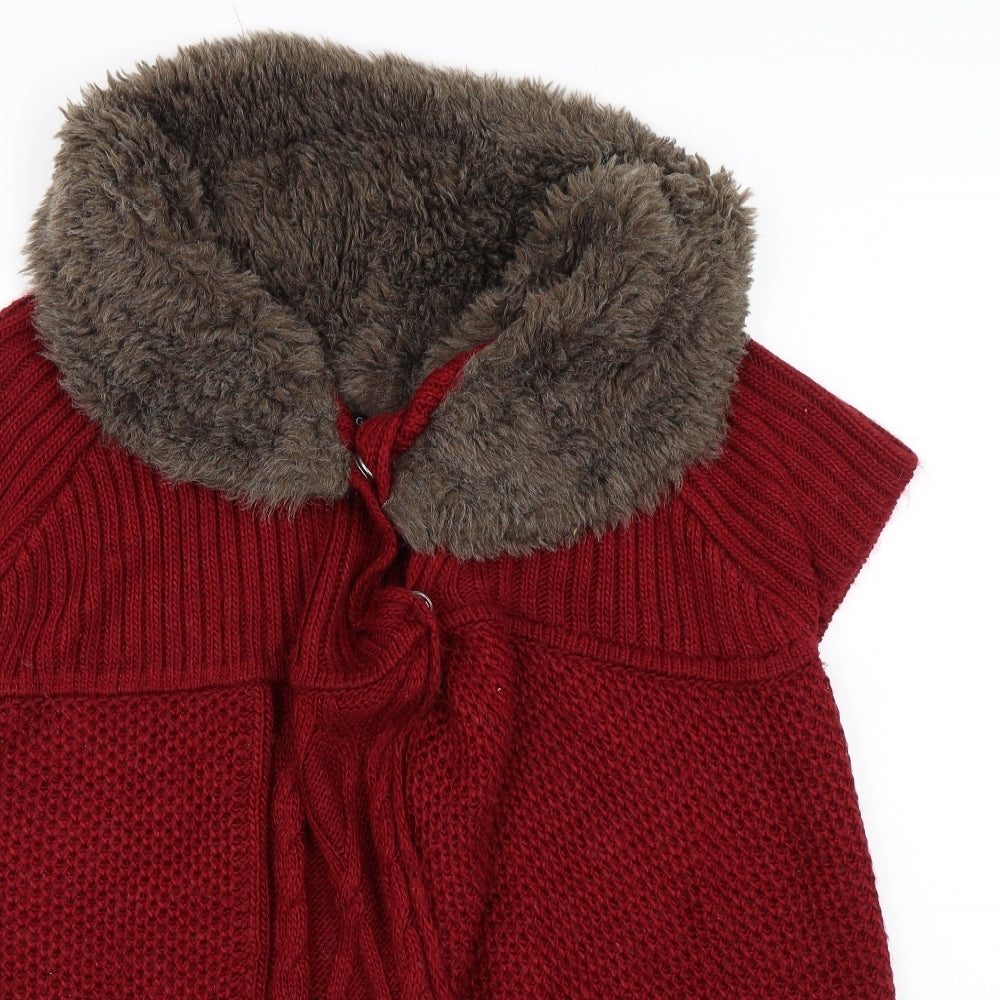 George Womens Red   Cape Jumper Size 12