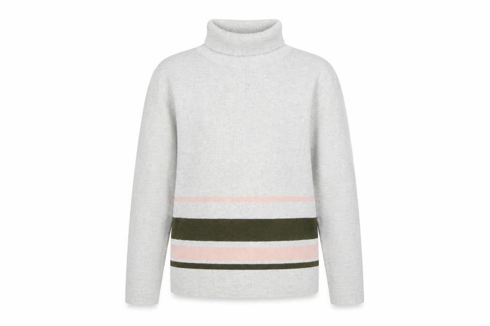 915 Generation Girls Grey Striped  Pullover Jumper Size 12-13 Years