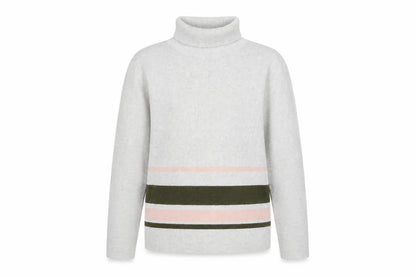 915 Generation Girls Grey Striped  Pullover Jumper Size 12-13 Years
