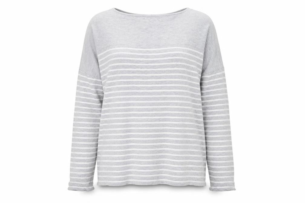 TU Womens Grey Striped  Pullover Jumper Size 14