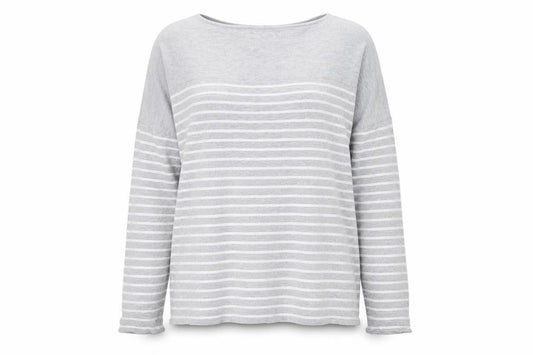 Tu Womens Grey Striped  Pullover Jumper Size 14