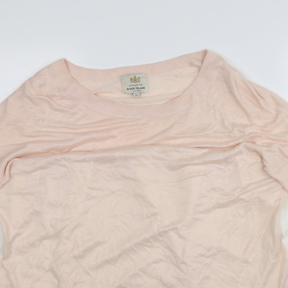 River Island Womens Pink   Pullover Jumper Size 12