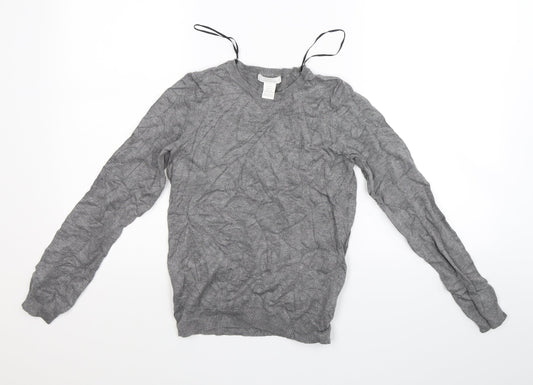 H&M Womens Grey   Pullover Jumper Size XS